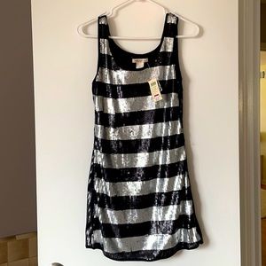 Arden B black & silver sequin small dress